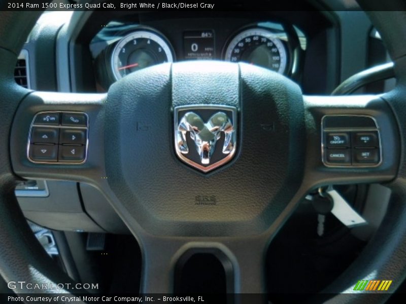 Bright White / Black/Diesel Gray 2014 Ram 1500 Express Quad Cab