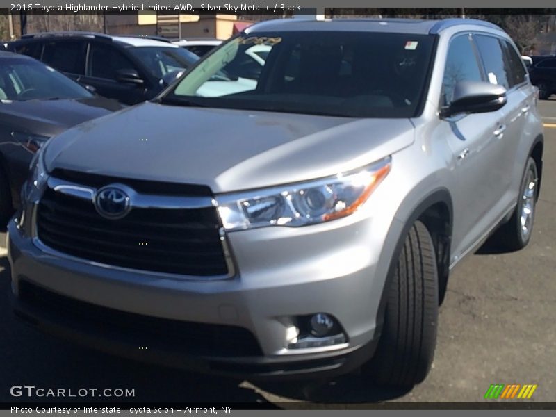Silver Sky Metallic / Black 2016 Toyota Highlander Hybrid Limited AWD