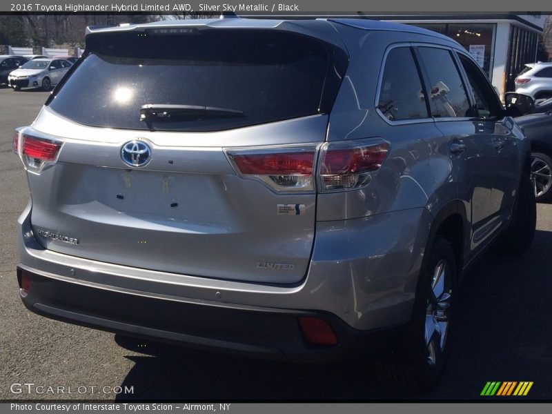 Silver Sky Metallic / Black 2016 Toyota Highlander Hybrid Limited AWD