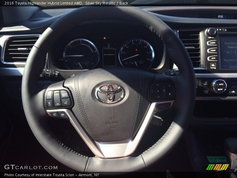 Silver Sky Metallic / Black 2016 Toyota Highlander Hybrid Limited AWD