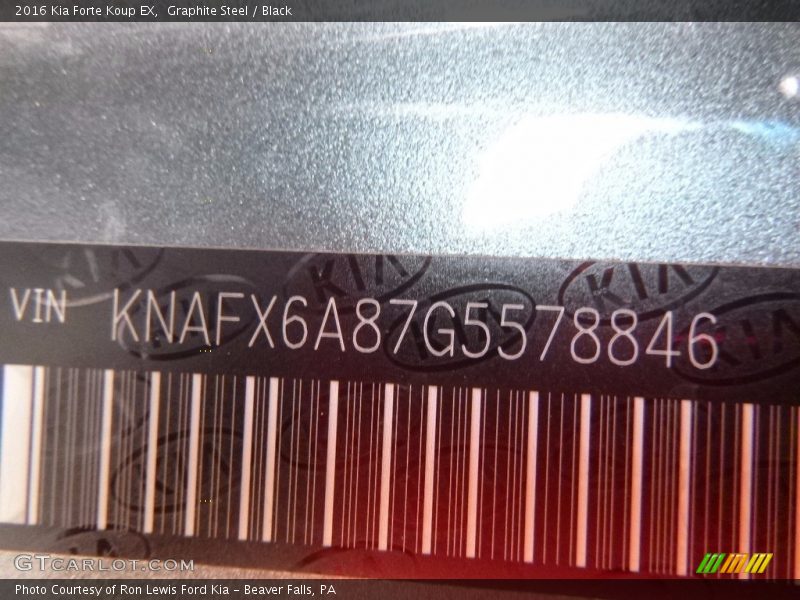 Graphite Steel / Black 2016 Kia Forte Koup EX