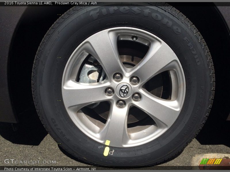 Predawn Gray Mica / Ash 2016 Toyota Sienna LE AWD