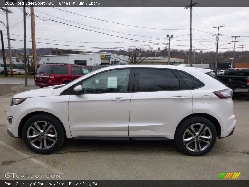 White Platinum / Ebony 2016 Ford Edge Sport AWD