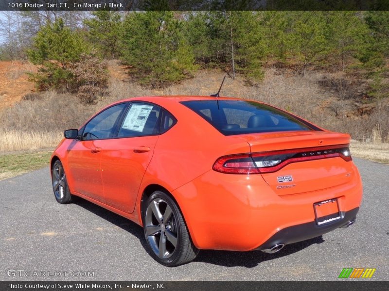 Go Mango / Black 2016 Dodge Dart GT