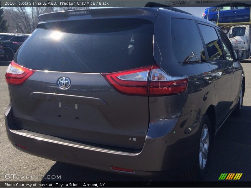 Predawn Gray Mica / Black 2016 Toyota Sienna LE AWD