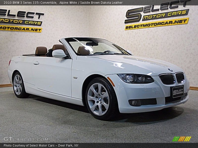 Alpine White / Saddle Brown Dakota Leather 2010 BMW 3 Series 335i Convertible