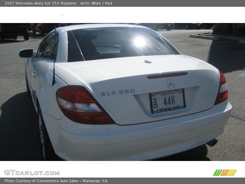 Arctic White / Red 2007 Mercedes-Benz SLK 350 Roadster