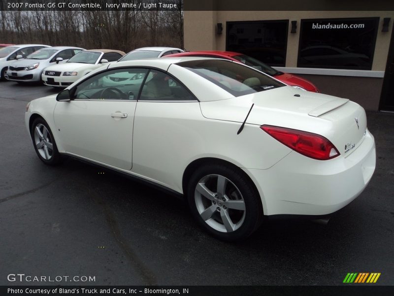 Ivory White / Light Taupe 2007 Pontiac G6 GT Convertible