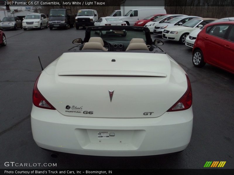 Ivory White / Light Taupe 2007 Pontiac G6 GT Convertible