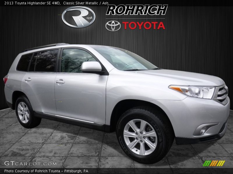 Classic Silver Metallic / Ash 2013 Toyota Highlander SE 4WD