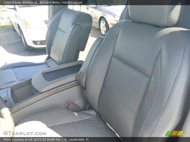 Blizzard White / Steel/Titanium 2004 Nissan Armada LE
