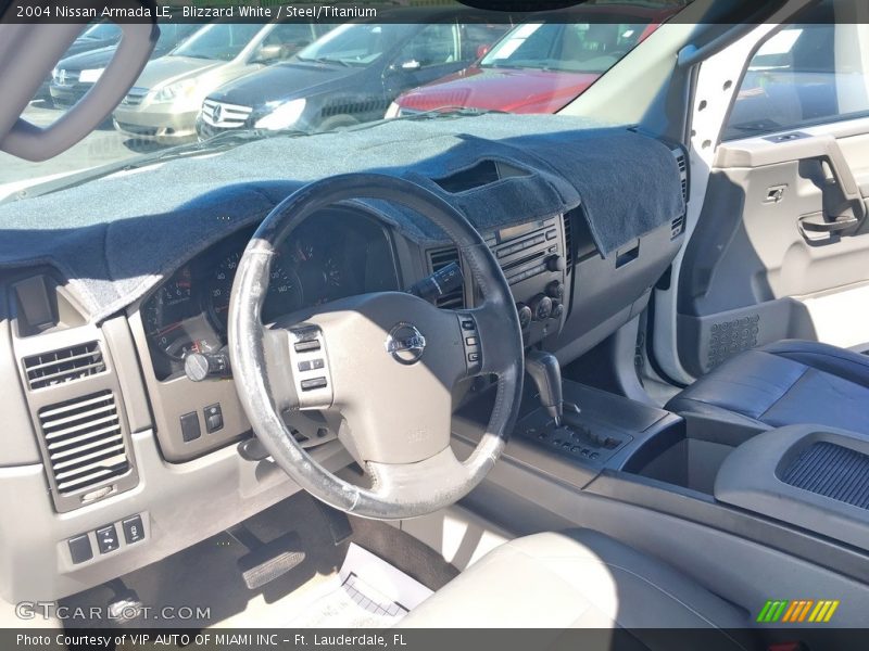 Blizzard White / Steel/Titanium 2004 Nissan Armada LE
