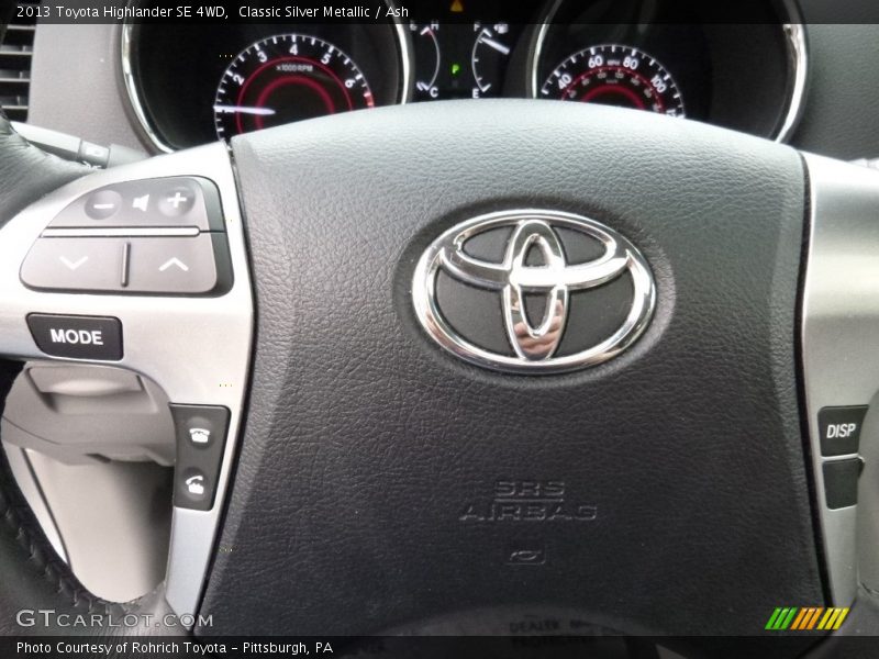 Classic Silver Metallic / Ash 2013 Toyota Highlander SE 4WD