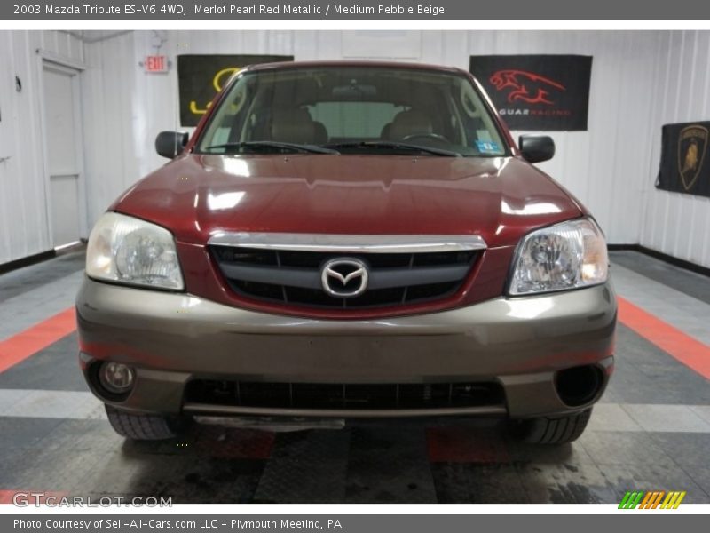 Merlot Pearl Red Metallic / Medium Pebble Beige 2003 Mazda Tribute ES-V6 4WD