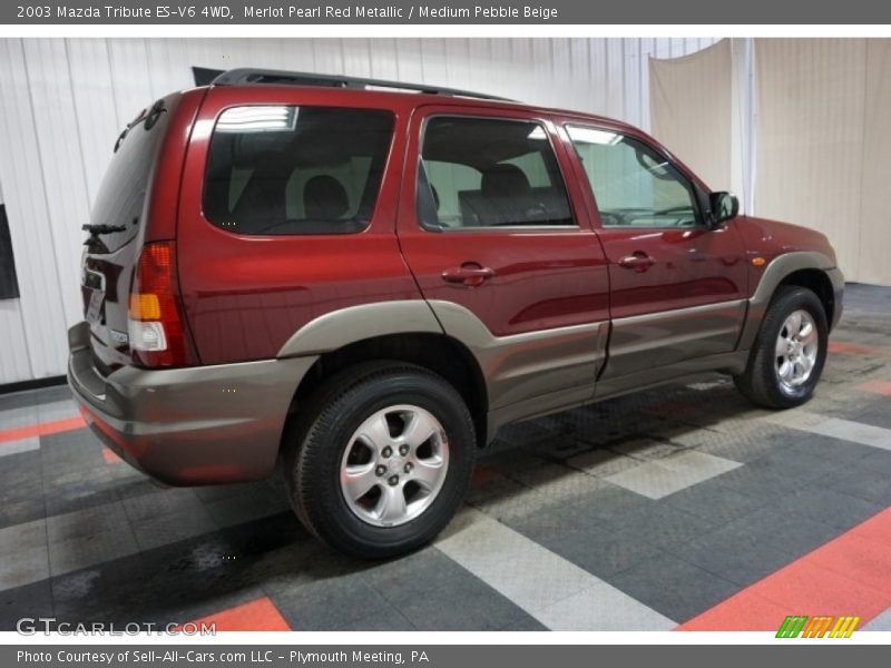 Merlot Pearl Red Metallic / Medium Pebble Beige 2003 Mazda Tribute ES-V6 4WD