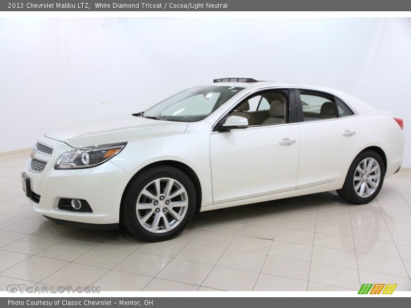White Diamond Tricoat / Cocoa/Light Neutral 2013 Chevrolet Malibu LTZ