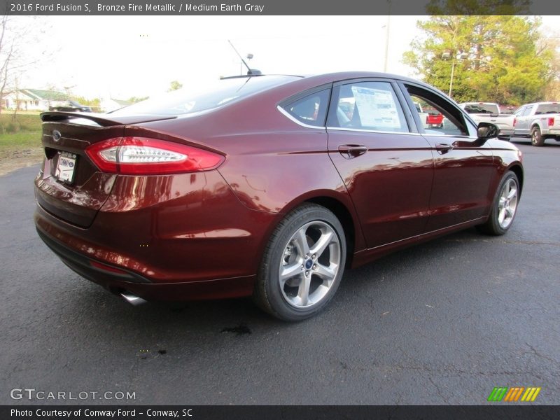 Bronze Fire Metallic / Medium Earth Gray 2016 Ford Fusion S