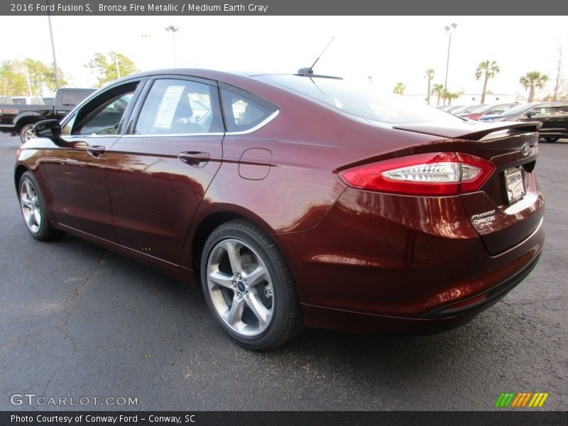 Bronze Fire Metallic / Medium Earth Gray 2016 Ford Fusion S
