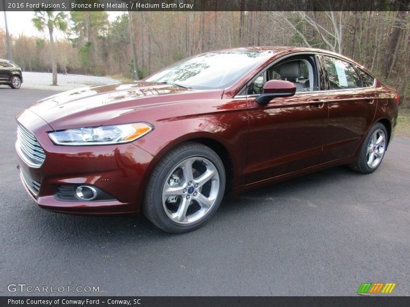 Bronze Fire Metallic / Medium Earth Gray 2016 Ford Fusion S