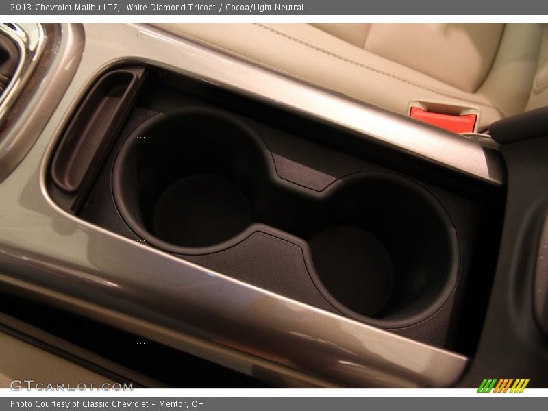 White Diamond Tricoat / Cocoa/Light Neutral 2013 Chevrolet Malibu LTZ