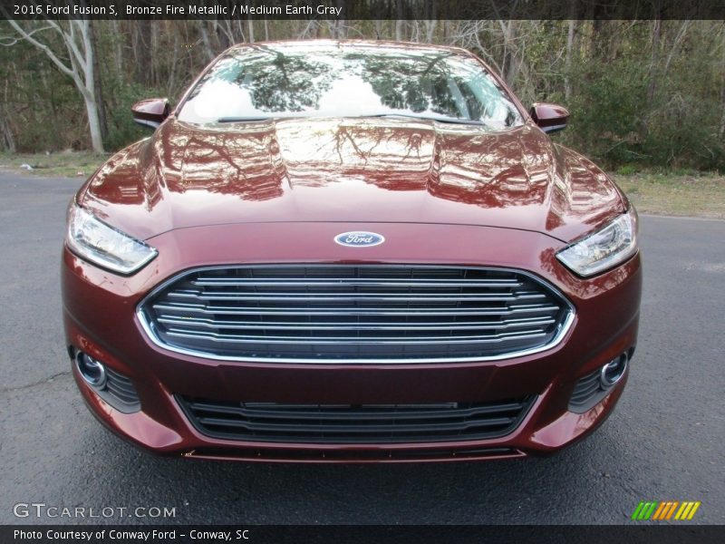 Bronze Fire Metallic / Medium Earth Gray 2016 Ford Fusion S