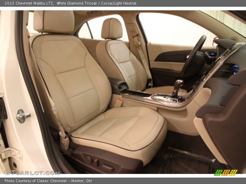 White Diamond Tricoat / Cocoa/Light Neutral 2013 Chevrolet Malibu LTZ