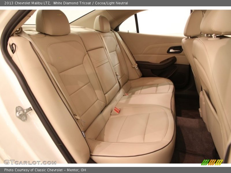 White Diamond Tricoat / Cocoa/Light Neutral 2013 Chevrolet Malibu LTZ