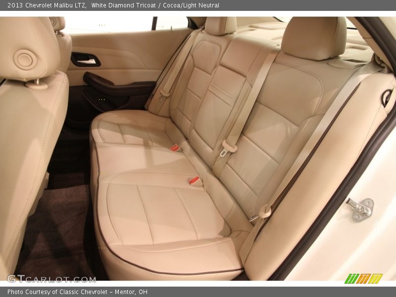 White Diamond Tricoat / Cocoa/Light Neutral 2013 Chevrolet Malibu LTZ
