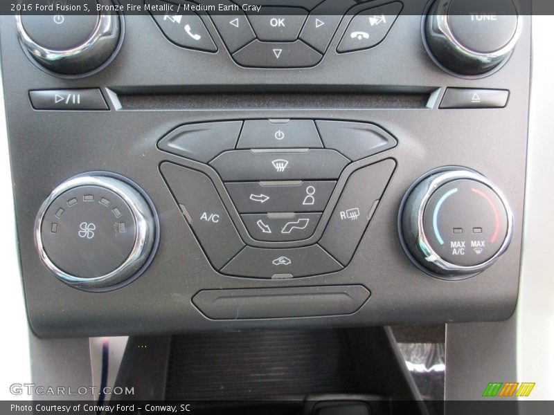Bronze Fire Metallic / Medium Earth Gray 2016 Ford Fusion S