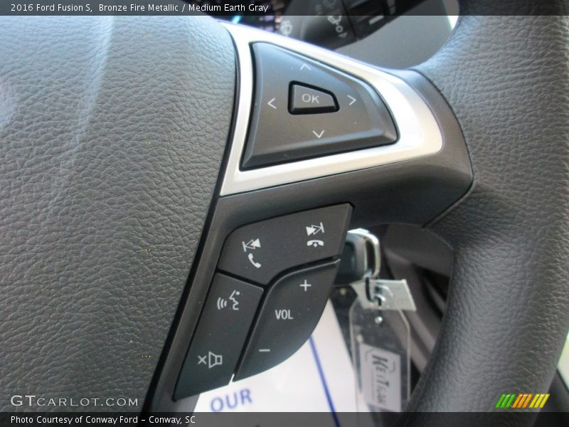 Bronze Fire Metallic / Medium Earth Gray 2016 Ford Fusion S