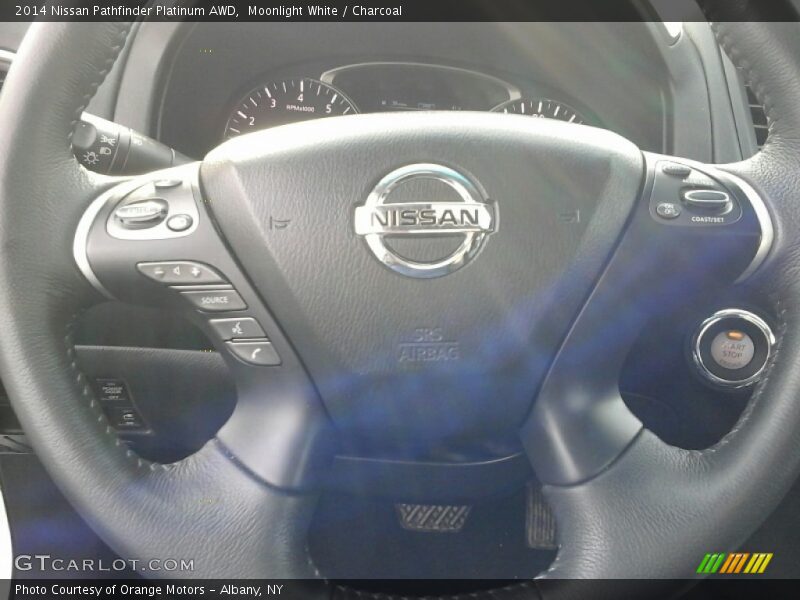 Moonlight White / Charcoal 2014 Nissan Pathfinder Platinum AWD