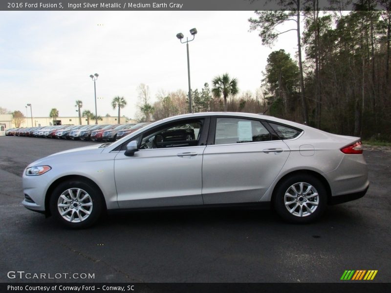 Ingot Silver Metallic / Medium Earth Gray 2016 Ford Fusion S