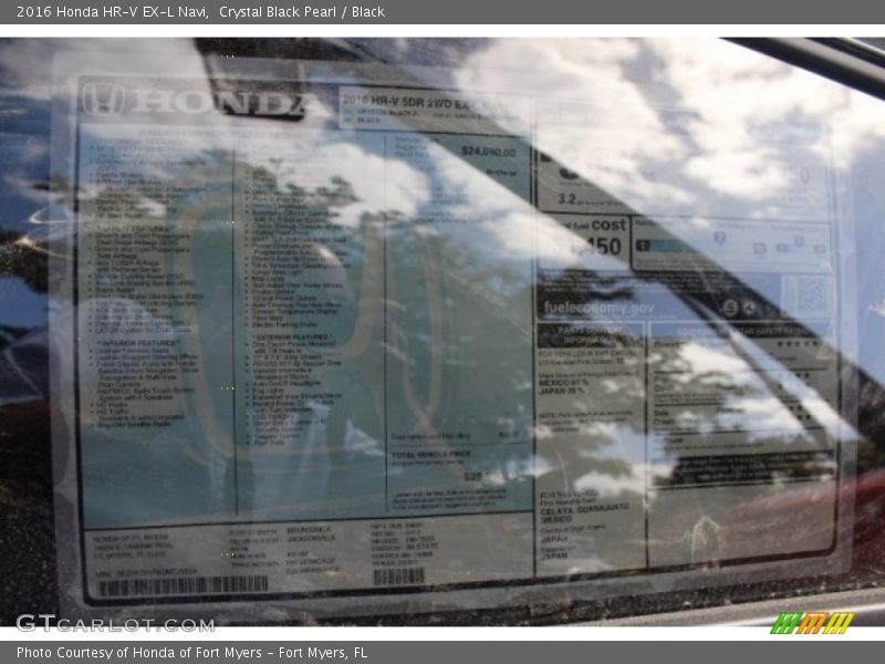 Crystal Black Pearl / Black 2016 Honda HR-V EX-L Navi