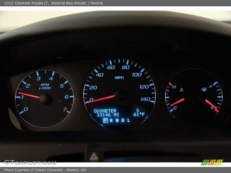 Imperial Blue Metallic / Neutral 2012 Chevrolet Impala LT
