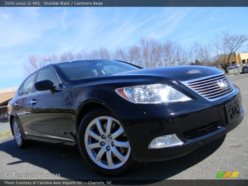 Obsidian Black / Cashmere Beige 2009 Lexus LS 460