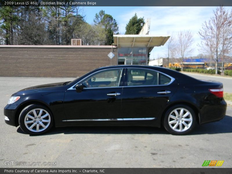 Obsidian Black / Cashmere Beige 2009 Lexus LS 460