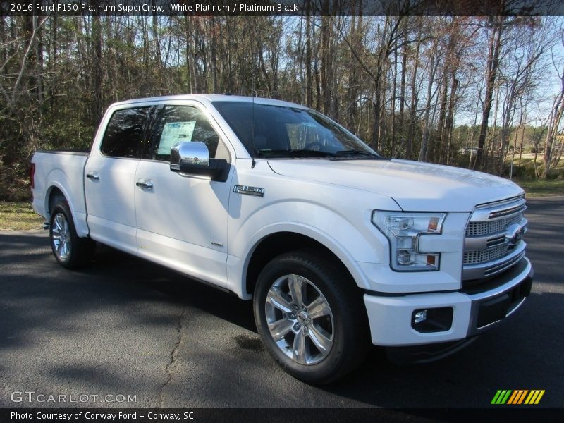 White Platinum / Platinum Black 2016 Ford F150 Platinum SuperCrew