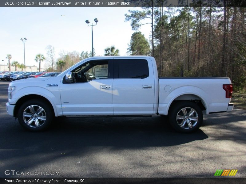 White Platinum / Platinum Black 2016 Ford F150 Platinum SuperCrew