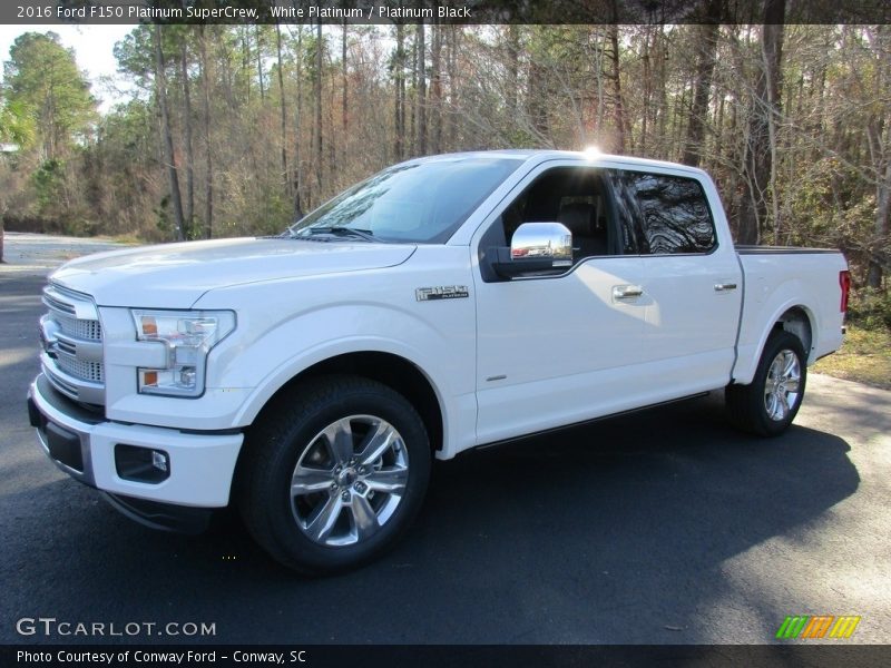 White Platinum / Platinum Black 2016 Ford F150 Platinum SuperCrew
