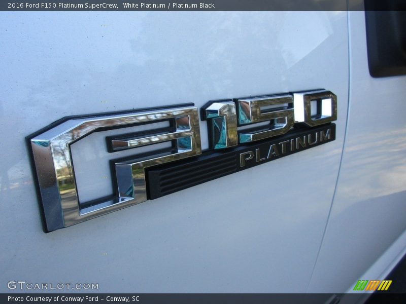 White Platinum / Platinum Black 2016 Ford F150 Platinum SuperCrew