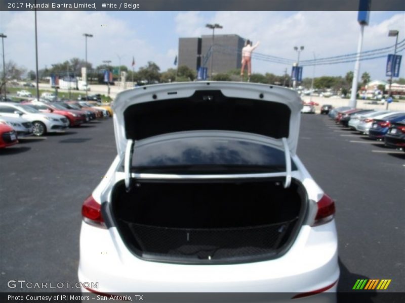 White / Beige 2017 Hyundai Elantra Limited