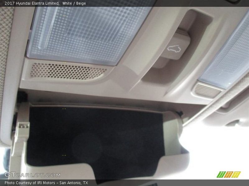 White / Beige 2017 Hyundai Elantra Limited