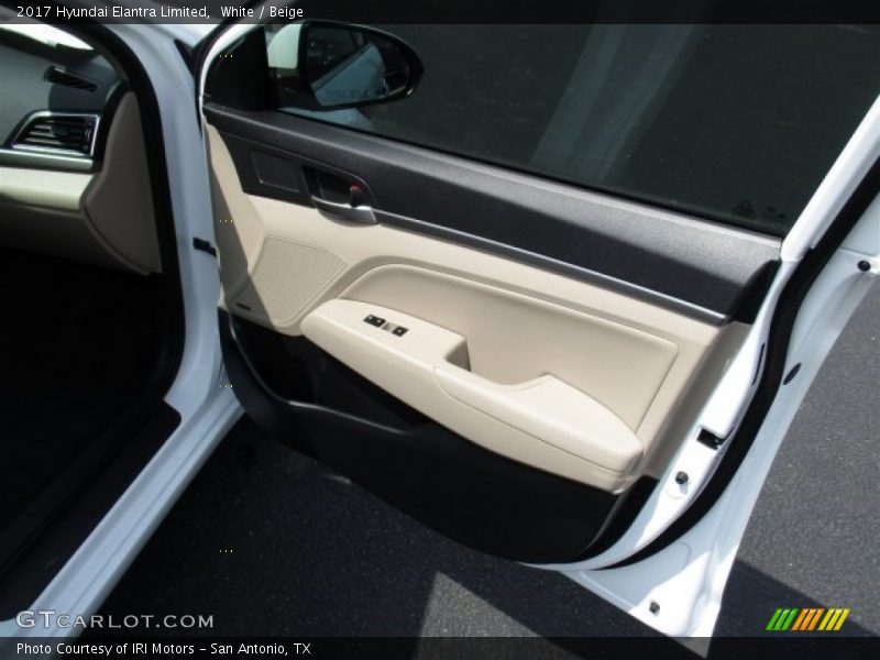 White / Beige 2017 Hyundai Elantra Limited