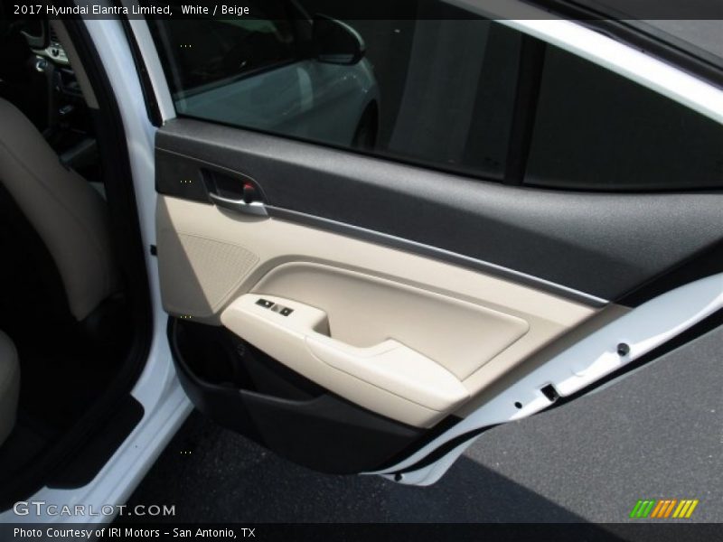 White / Beige 2017 Hyundai Elantra Limited