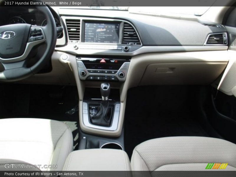 White / Beige 2017 Hyundai Elantra Limited