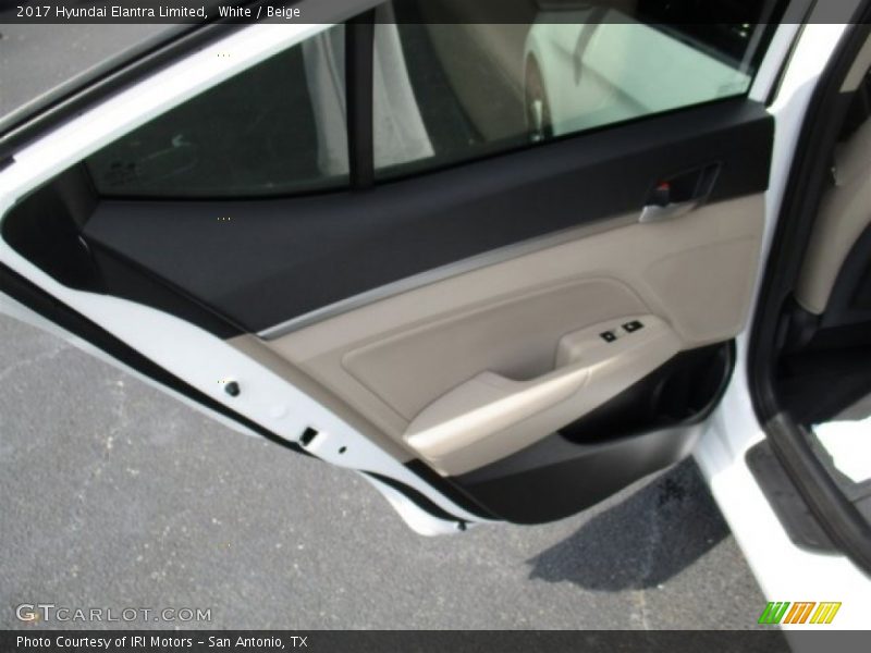 White / Beige 2017 Hyundai Elantra Limited