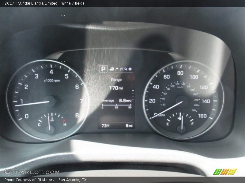 White / Beige 2017 Hyundai Elantra Limited