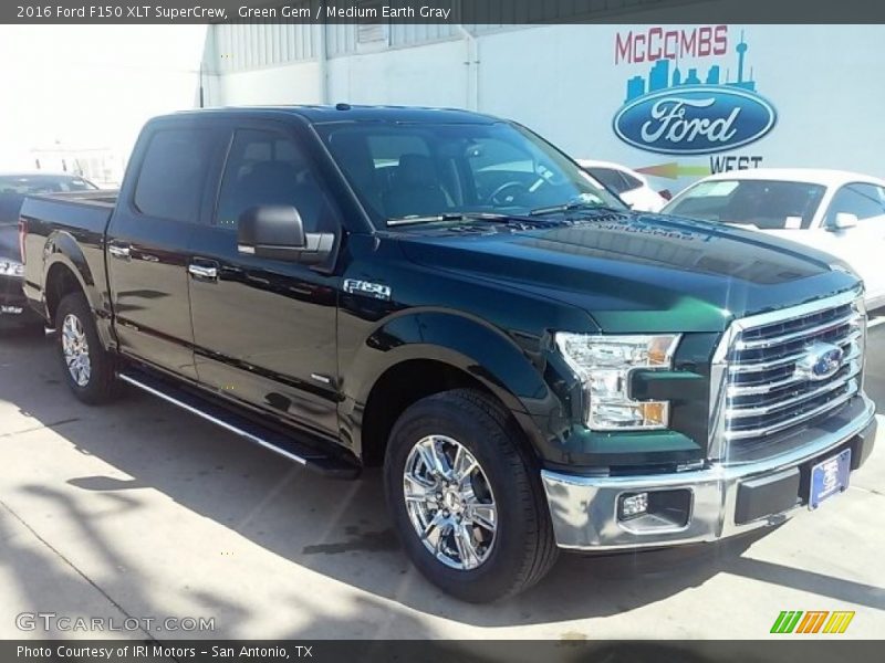 Green Gem / Medium Earth Gray 2016 Ford F150 XLT SuperCrew