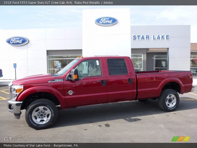 Ruby Red Metallic / Adobe 2016 Ford F350 Super Duty XLT Crew Cab 4x4