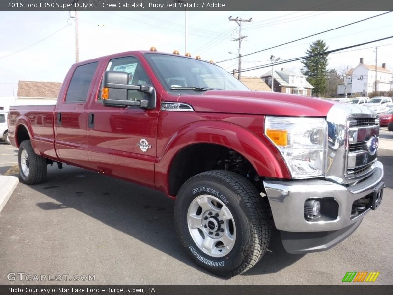 Ruby Red Metallic / Adobe 2016 Ford F350 Super Duty XLT Crew Cab 4x4